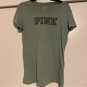 EUC VS PINK sage green t-shirt